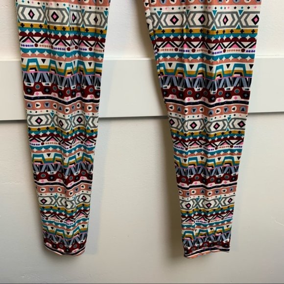 USA Brand Multicolor Abstract Design Leggings - Picture 6 of 6